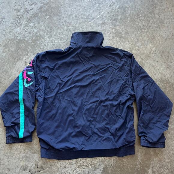 Vintage Fila Windbreaker Jacket Abstract Sleeve Colorblock 90s Streetwear Sz 40 - Picture 7 of 7